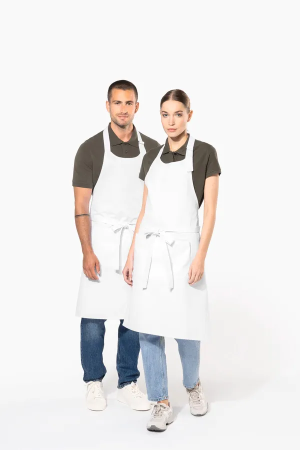 Cotton apron high-temperature washable