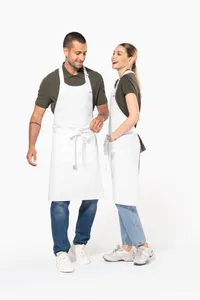 Cotton apron high-temperature washable