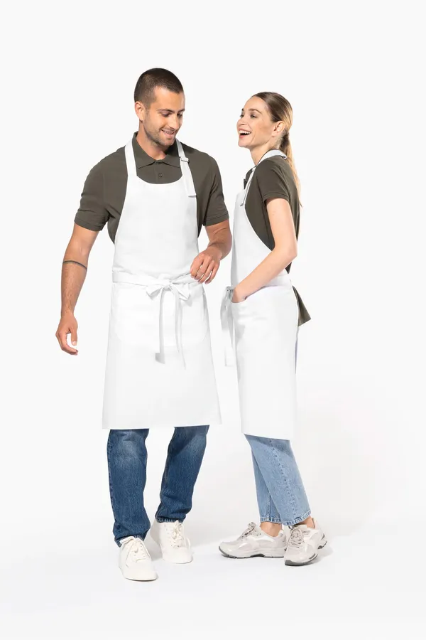 Cotton apron high-temperature washable