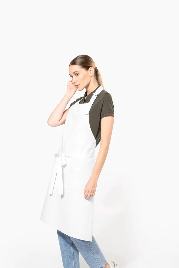 Cotton apron high-temperature washable