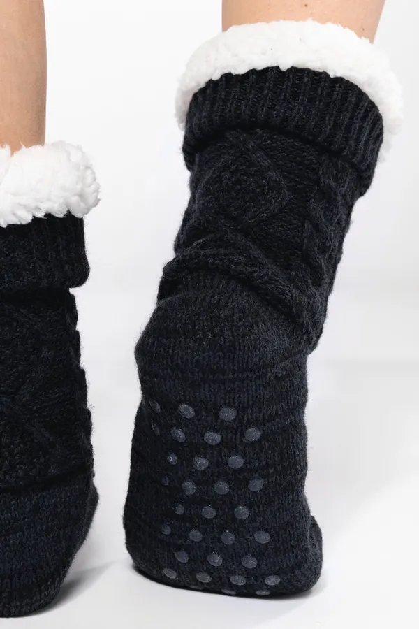 Lounge-Socke mit Sherpafutter