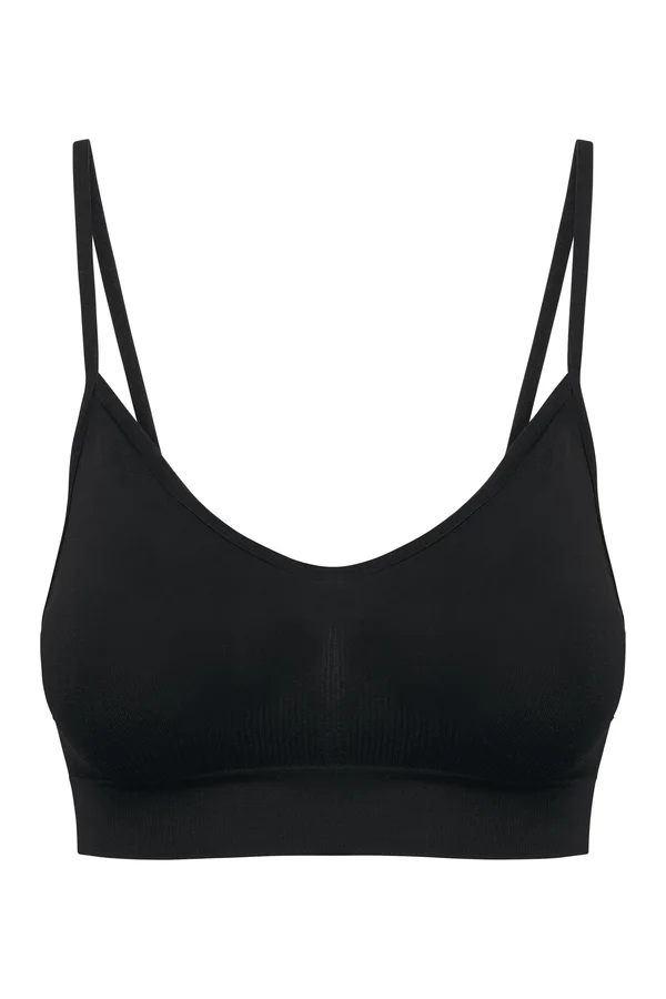 Nahtloser Damen-Sport-BH Black