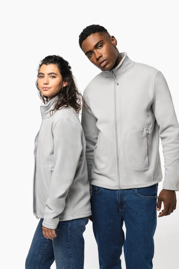 Unisex eco-friendly micro-polarfleece jacket