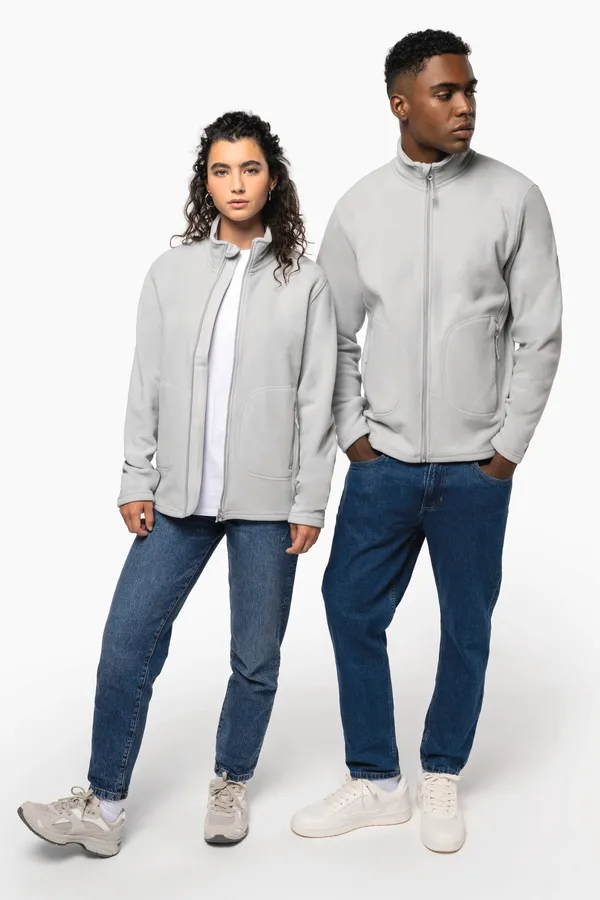 Unisex eco-friendly micro-polarfleece jacket