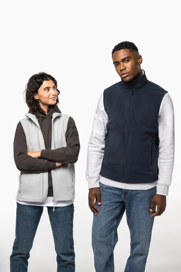 Unisex eco-friendly micro-polarfleece bodywarmer
