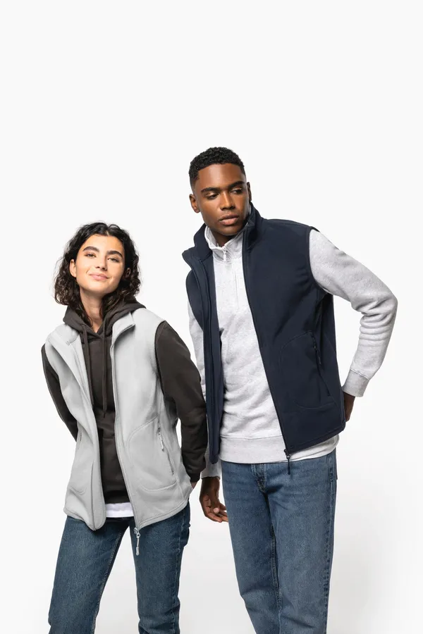 Unisex eco-friendly micro-polarfleece bodywarmer