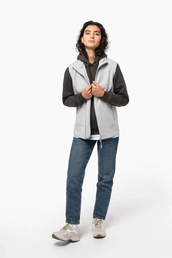 Unisex eco-friendly micro-polarfleece bodywarmer