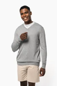 Men's eco-friendly V-neck jumper