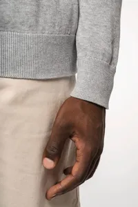 Men's eco-friendly V-neck jumper