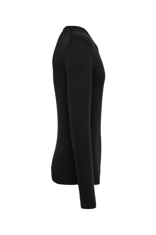 Umweltfreundlicher Herrenpullover mit V-Ausschnitt Black