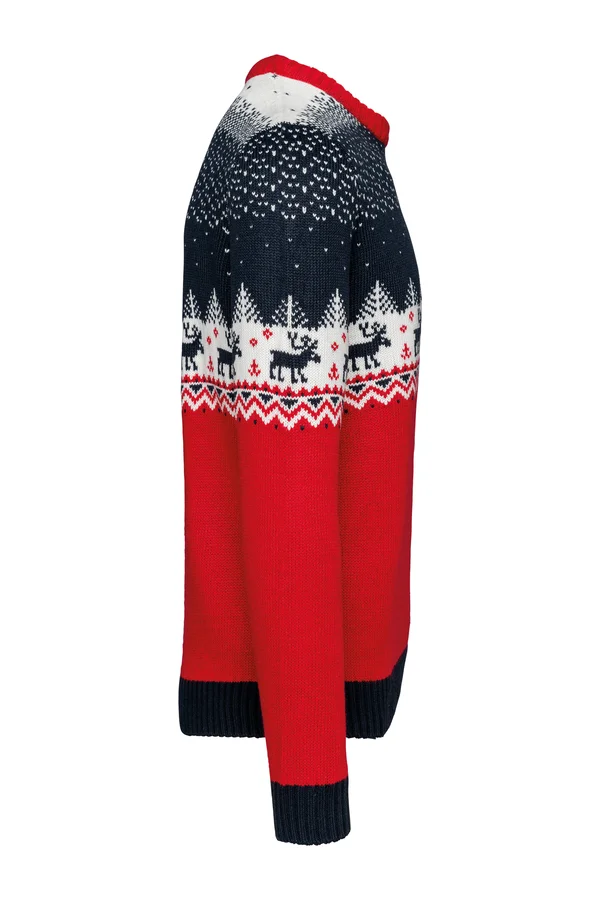 Weihnachtspullover mit Rundhalsausschnitt, Unisex Night Navy