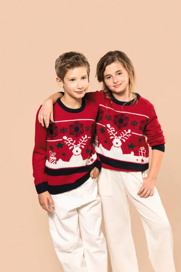 Kids’ crew neck Christmas jumper