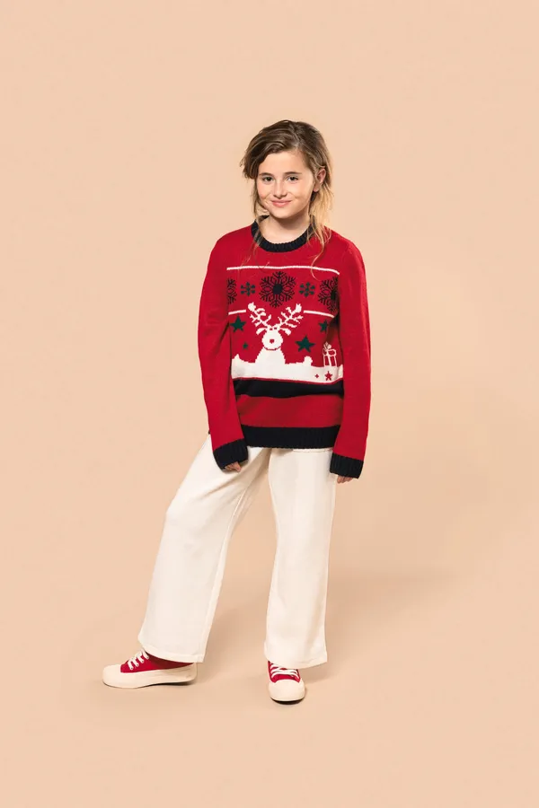 Kids’ crew neck Christmas jumper
