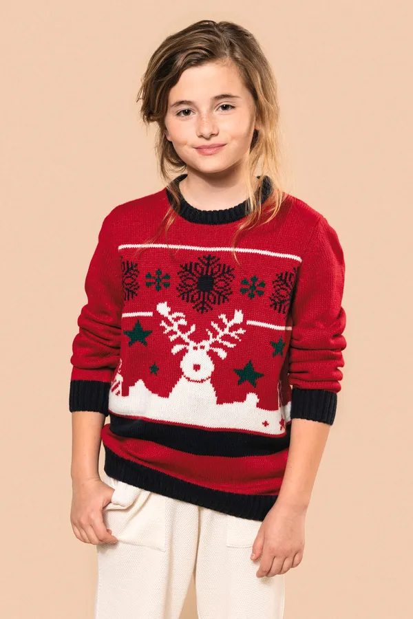 Kids’ crew neck Christmas jumper