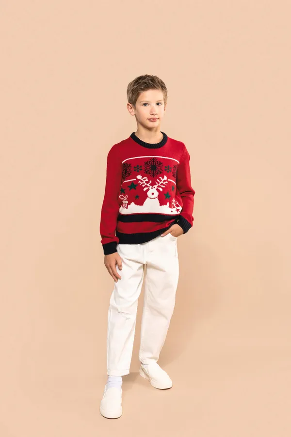 Kids’ crew neck Christmas jumper
