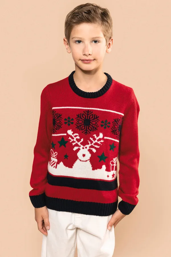 Kids’ crew neck Christmas jumper