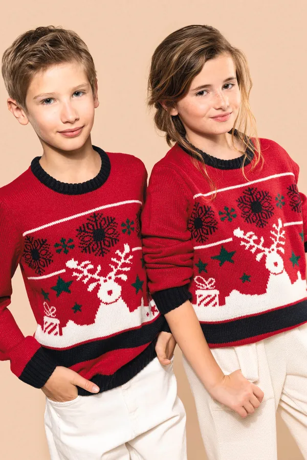 Kids’ crew neck Christmas jumper