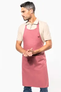 Cotton apron with pocket