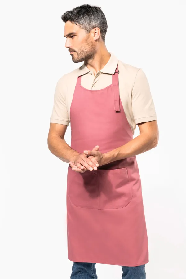 Cotton apron with pocket