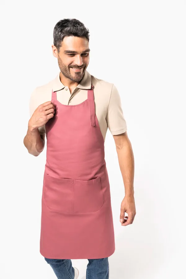 Cotton apron with pocket