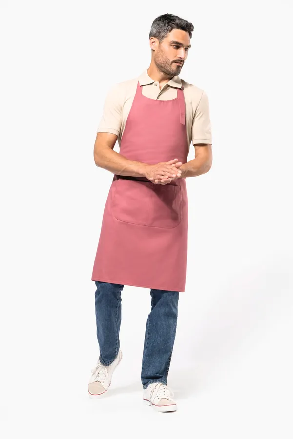 Cotton apron with pocket