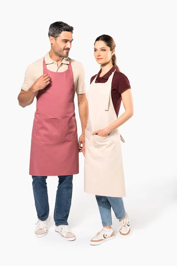 Cotton apron with pocket