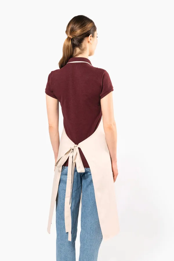 Cotton apron with pocket