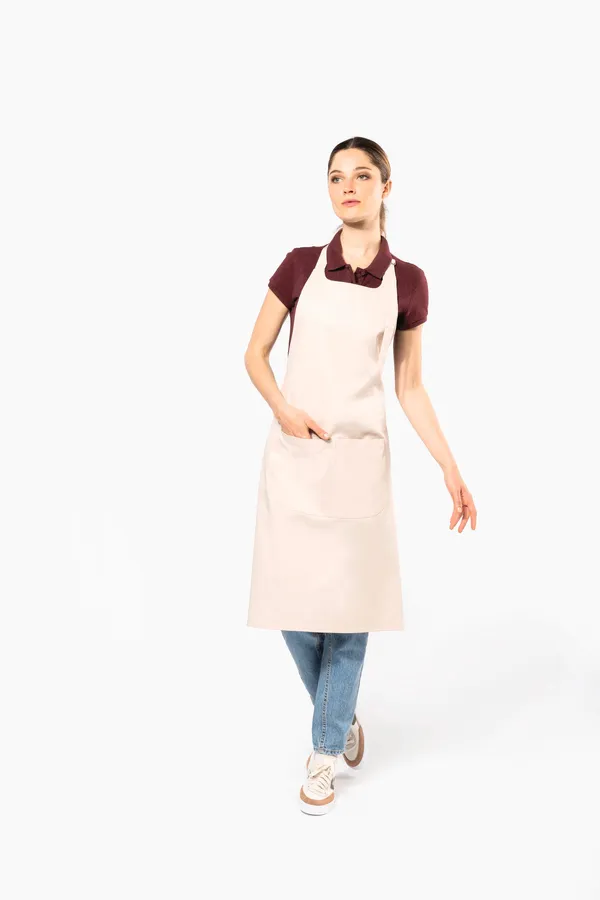 Cotton apron with pocket