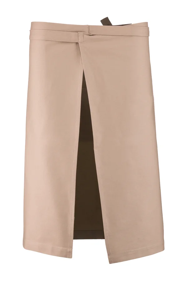 Barschürze Knielang Beige