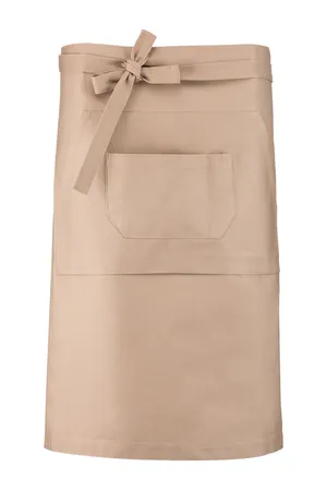 Barschürze Knielang Beige
