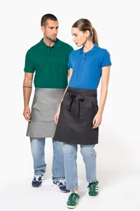 Polycotton mid-length apron