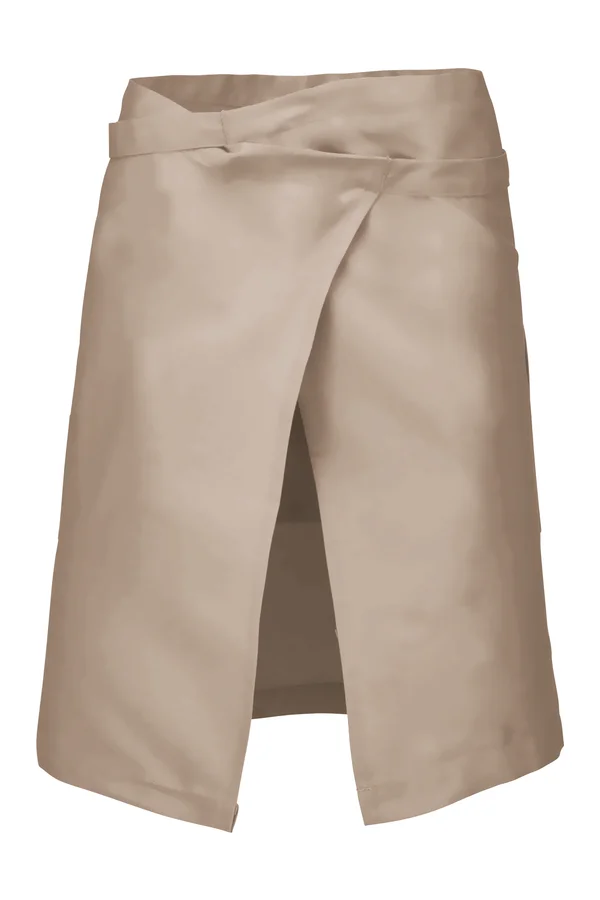 Mittellange Baumwollpolyesterschürze Beige