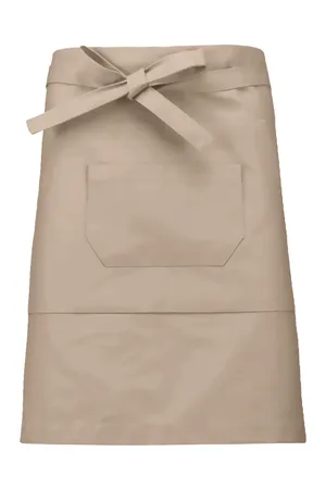 Mittellange Baumwollpolyesterschürze Beige