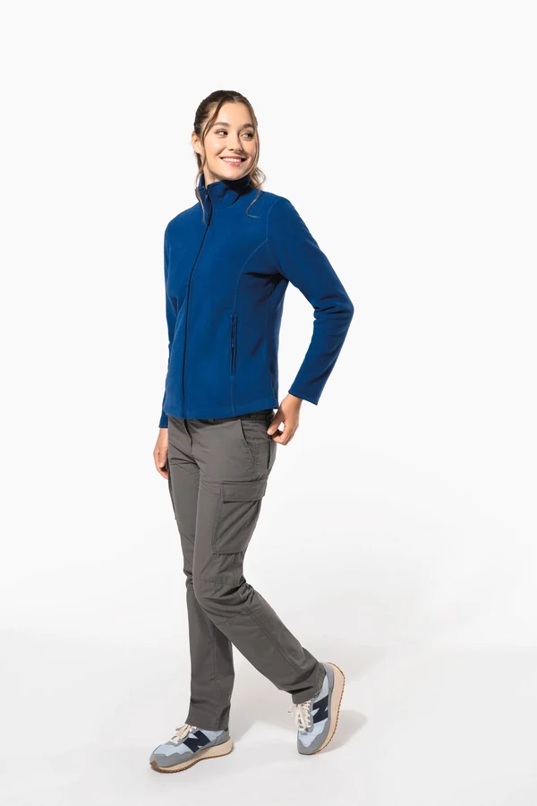 Mikrofleece-Jacke mit Reißverschluss für Damen