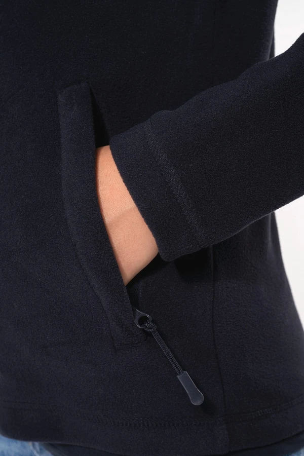 Mikrofleece-Jacke durchgehender Reißverschluss
