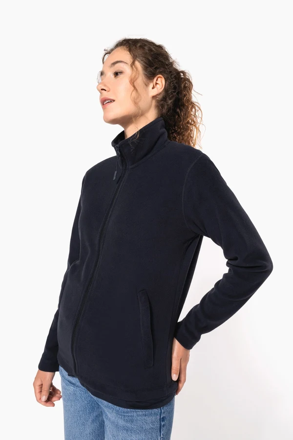 Mikrofleece-Jacke durchgehender Reißverschluss