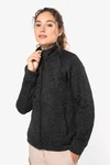 Damen-Weste mit Reißverschluss, aus Chiné