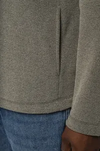 Enzo > Zip neck microfleece jacket