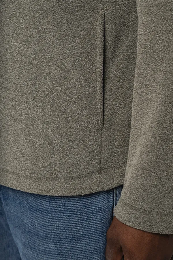 Enzo > Zip neck microfleece jacket
