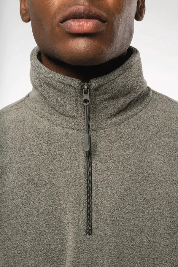 Enzo > Zip neck microfleece jacket