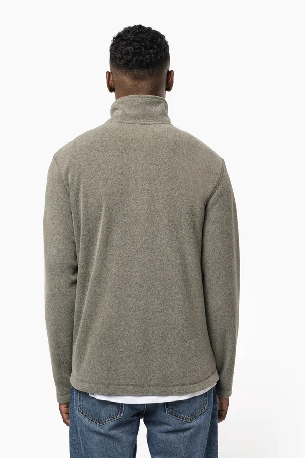 Enzo > Zip neck microfleece jacket