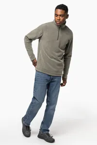 Enzo > Zip neck microfleece jacket