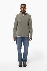 Enzo > Zip neck microfleece jacket
