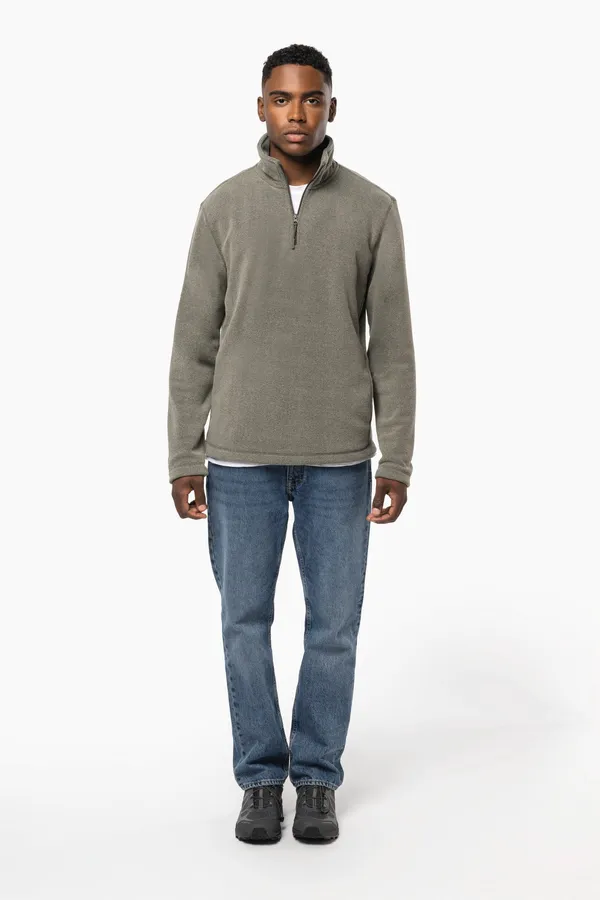 Enzo > Zip neck microfleece jacket