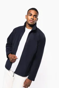 Men's microfleece zip jacket with raglan sleeves