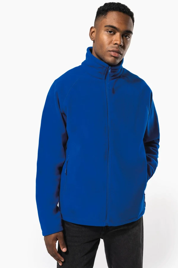 Mikrofleece-Jacke mit Reißverschluss Raglanärmel für Herren