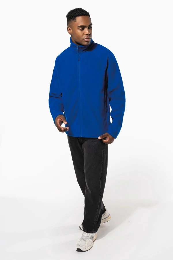 Mikrofleece-Jacke mit Reißverschluss Raglanärmel für Herren