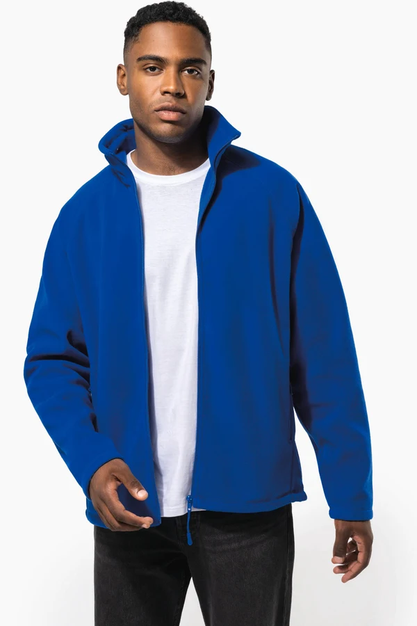 Mikrofleece-Jacke mit Reißverschluss Raglanärmel für Herren