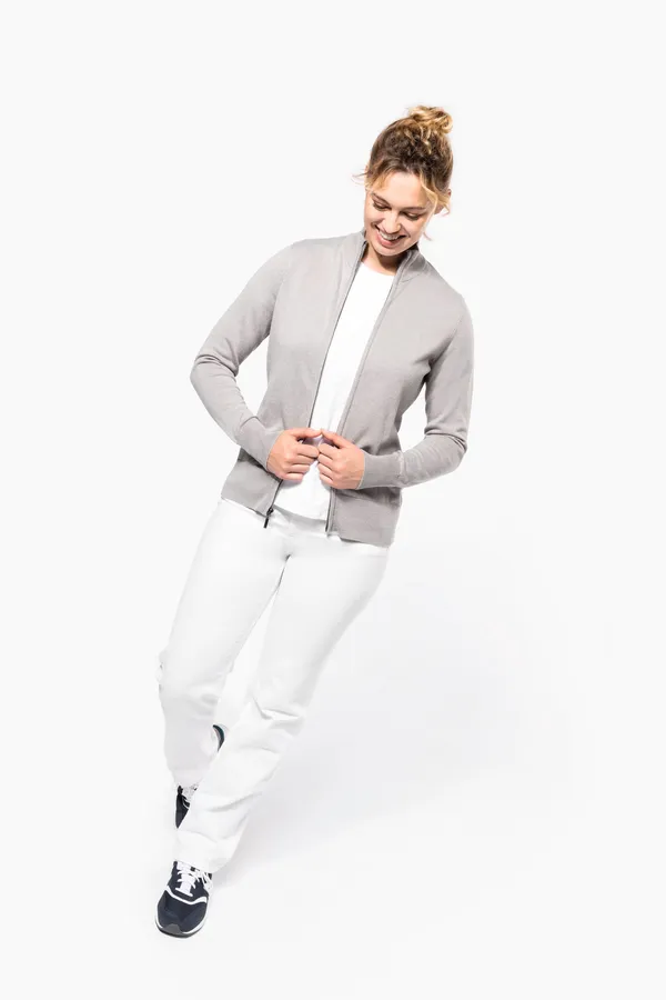 Ladies' full zip cardigan