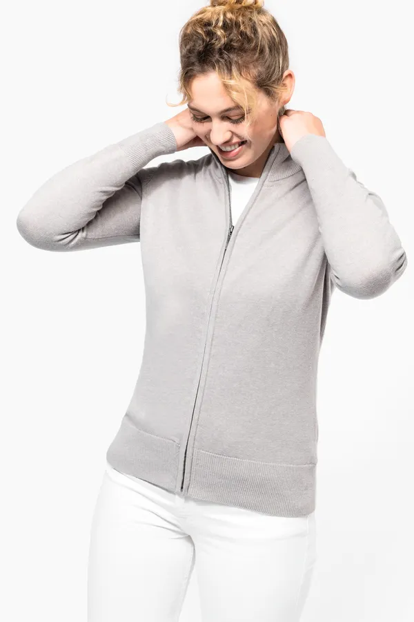 Ladies' full zip cardigan